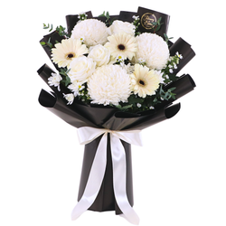 Pure Heart Sympathy Hand Bouquet