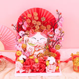 Lucky Cat Auspicious Bloom